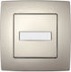 Elmark City Complete Wall Push Bell Button with Frame Μονό με Επιγραφή Gold 190748