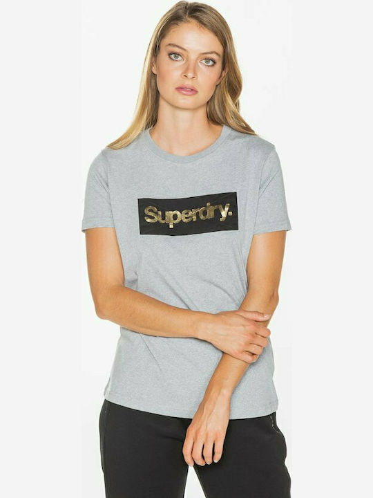Superdry Γυναικείο T-shirt Γκρι