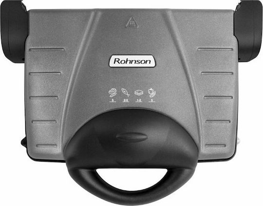 Rohnson Sandwich Maker Grill cu Plăci Ceramice Detasabile 2000W Gri