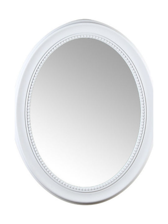 Keskor Καθρέπτης Τοίχου με Λευκό Πλαστικό Πλαίσιο 70x22cm
