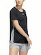 Adidas 3-Stripes Feminin Sport Tricou Uscare rapidă Negru