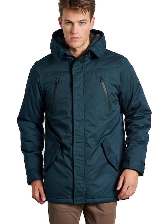 Funky Buddha Men's Winter Jacket Petrol