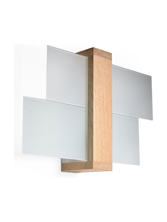 Sollux Feniks 1 Φωτιστικό Τοίχου Καφέ 43x12x30εκ.