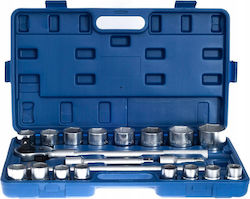 Tagred TA205 Set Chei Tubulare și Chei cu Clichet 3/4" 21 Bucăți