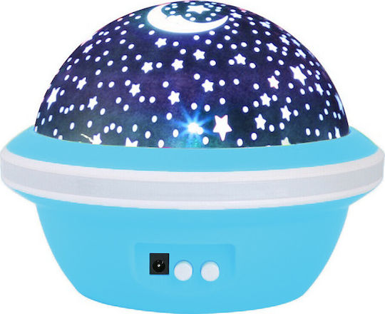 Led Kids Projector Lamp Starry Sky UFO with Star Projection Blue 8.5x8.5x11.5εκ.
