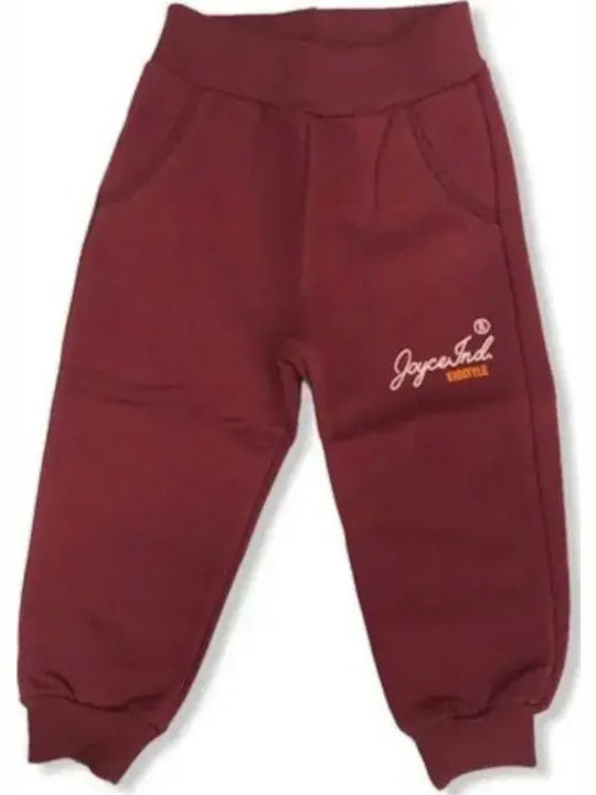 Joyce Pantalon De Trening Pentru Copii Burgundy