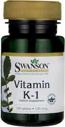 Swanson Vitamin K-1 Vitamin 100mcg 100 tabs