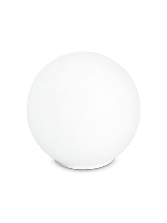 Fan Europe Lampd-L35 BCO City Glass Table Lamp for Socket E27 with White Shade and Base