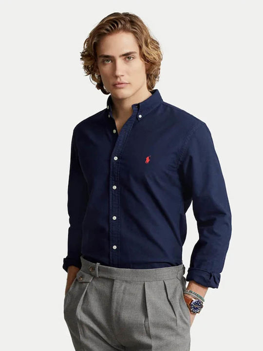 Ralph Lauren Βαμβακερό Πουκάμισο Μπλε