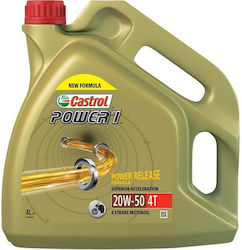 Castrol Power 1 4T Ulei de motocicletă pentru motoare în patru timpi 20W-50 4lt