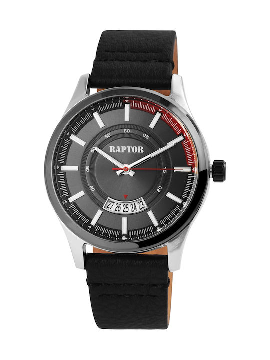 Raptor Watch Battery with Black Leather Strap RA20293-001