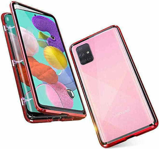 Magneto 360 Full Cover Πλαστικό Μαγνητικό Κόκκινο (Galaxy A21s)