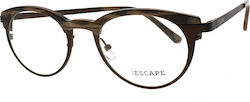 Escape Eyewear Brown Prescription Eyeglass Fram...