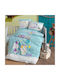 SB Home Baby Boy Baby Sheets Set Crib Cotton Blue 110x150cm 3pcs