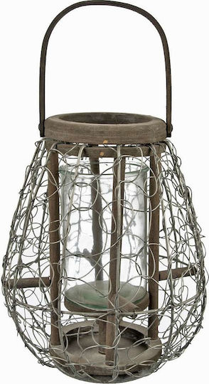 Art et Lumiere Floortop Metallic Lantern Beige 26x26x32cm