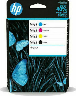 HP 953 Pachet de 4 cartușe de cerneală pentru imprimante InkJet Galben / Cyan / Magenta / Negru (6ZC69AE)