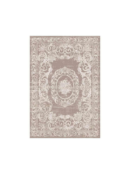 4664 Rug Round Beige Velvet Cream-Beige