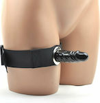 Leg Harness with Black Dildo