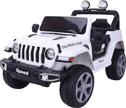 Παιδικό Ηλεκτροκίνητο Αυτοκίνητο Διθέσιο με Τηλεκοντρόλ Τύπου Jeep Wrangler Rubicon 12 Volt Λευκό