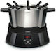 Caso Fondue 8 Person Vas pentru Fondue Electric din Oțel Inoxidabil Negru 1000W 26x26x15buc