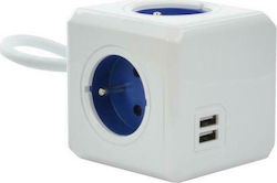 Allocacoc Extended PowerCube 4 Θέσεων με Καλώδιο 1.5m/ Γαλλίας (Type E)