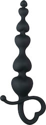 Easytoys Anal Beads Heart Handle Anal Beads Black ET211BLK