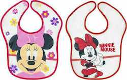 Interbaby Disney-Minnie Mouse Waterproof Bib Plastic with Hoop & Loop Fastener Transparent 2pcs