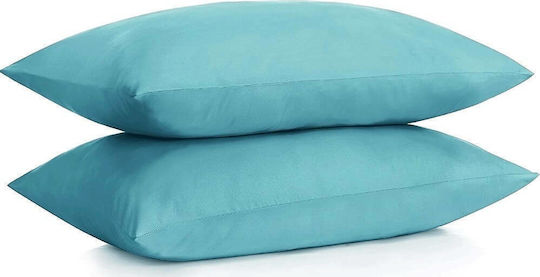 Lino Home Jane Σετ Μαξιλαροθήκες με Φάσα Aqua 50x70εκ.