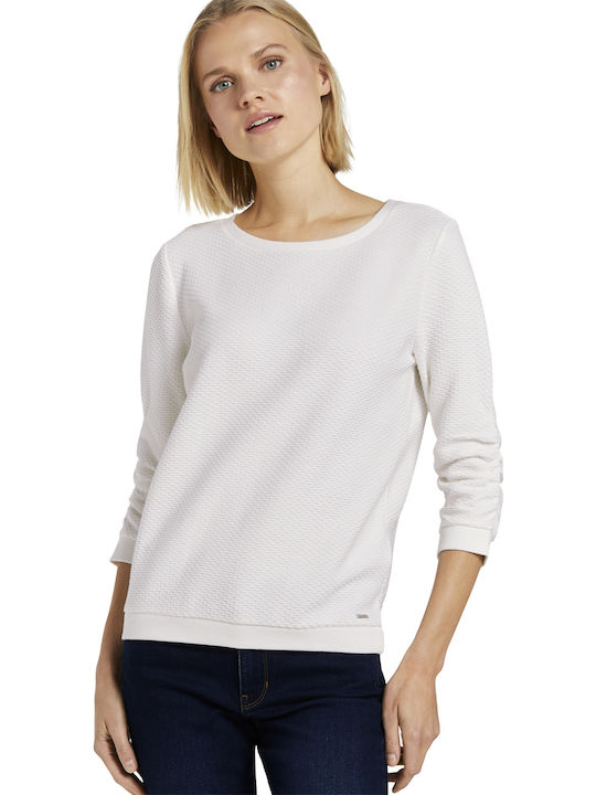 Tom Tailor Damen Bluse Baumwolle mit 3/4 Ärmel ...