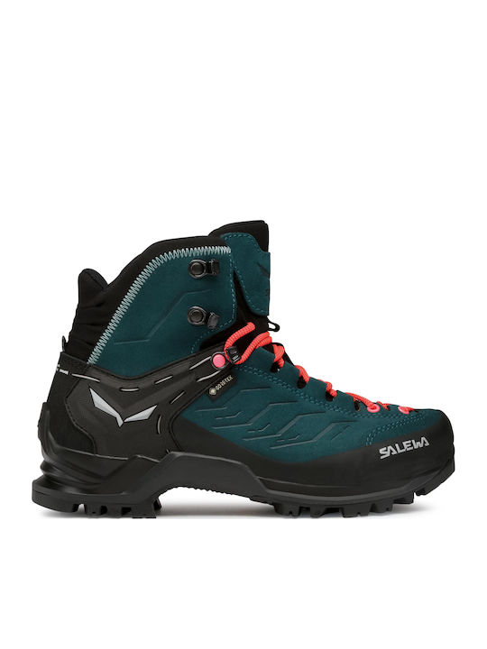 Salewa Mtn Trainer Mid GTX Women's Waterproof Hiking Boots With Gore-Tex Membrane Green