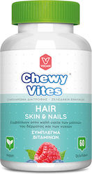 Chewy Vites Adulți Păr Piele și Unghii 60 gummies Fructe Roșii