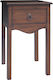 Quadratischer Beistelltisch Classic Holz Walnuss M40xB40xH61cm