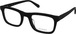 Guess Masculin Plastic Rame ochelari Negru GU50002 002