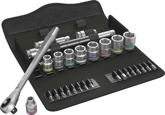 Wera 8100 SB 7 Set de chei tubulare și clichet 3\8" 29buc