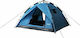 Inca One Touch 3P Automatisch Campingzelt Iglu Blau 3 Jahreszeiten für 3 Personen 210x180x145cm.