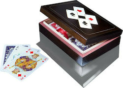 Piatnik Cards Lux Horizontal Casket Aces Τράπουλες Poker Καφέ Σετ 2τμχ