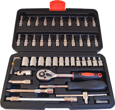 Set de chei tubulare și clichet 1\4" 46buc