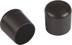 Fixomoll Möbelkappen Runde mit Außenrahmen und Durchmesser 18mm Black 4Stück 566522103