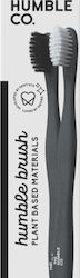 The Humble Co. Οδοντόβουρτσα Plant Based Toothbrush Sensitive White/Black 2τμχ The Humble Co. Οδοντόβουρτσα Plant Based Toothbrush Sensitive White/Black 2τμχ
