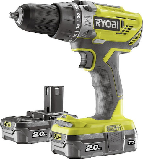 Ryobi R18PD3-220S Percussive Drill Driver Battery 18V 2x2Ah