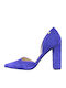 Gianna Kazakou Suede Pointed Toe Blue High Heels Glion AB6531.9067.M8F.K-03