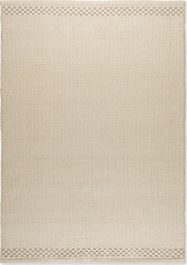 Tapicap Box Border Handmade Rug Outdoor Rectangular Cream