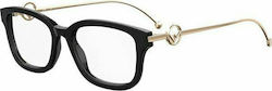 Fendi Eyeglass Frame Black FF 0418 807