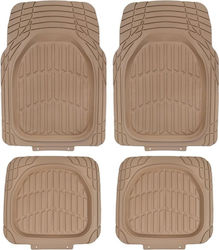 Auto Gs Set of Front and Rear Mats Tray Type 4pcs from Rubber for BMW E87 Brown