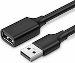 Ugreen USB 2.0 Cable USB-A male - USB-A female Μαύρο 3m (10317)