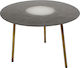 Round Metal Side Table Black L60xW60xH40cm