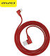 Awei CL-56 1.2m Angle (90°) / Braided USB 2.0 to micro USB Cable Red
