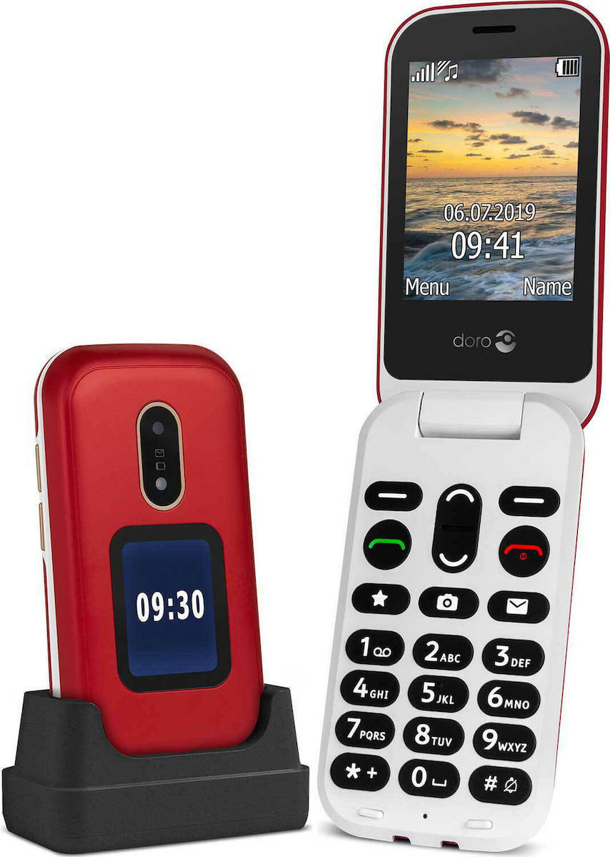 Téléphone Mobile À Clapet Doro 2404 Double Sim Noir