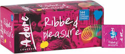 Pasante Προφυλακτικά Adore Ribbed Pleasure 144τμχ 52mm με Ραβδώσεις
