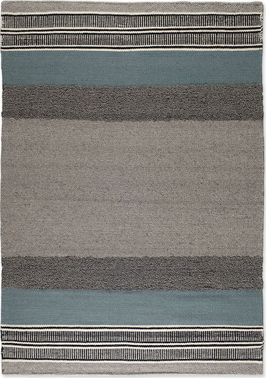 Tapicap Cannia Handgefertigt Teppich Rechteckig Wolle Grey-Turquoise